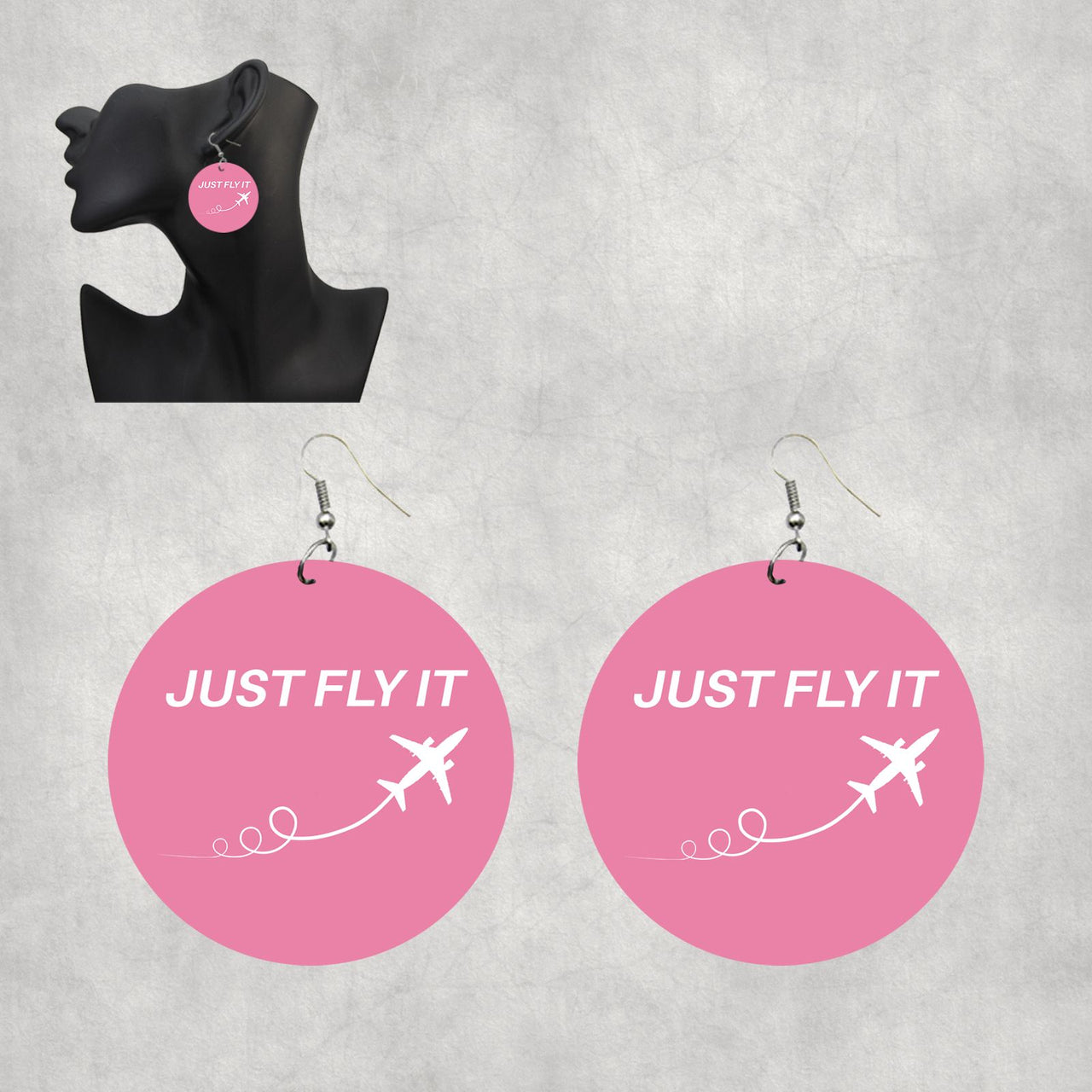 Just Fly It Designed Wooden Drop Earrings