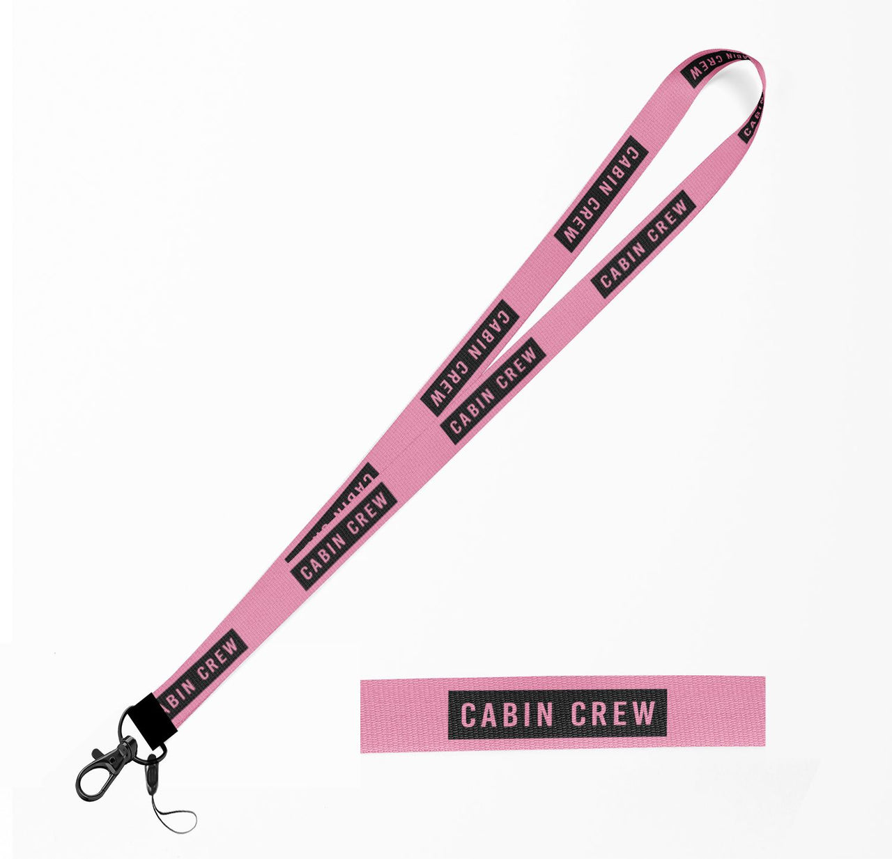 Cabin Crew Text Designed Lanyard & ID Holders