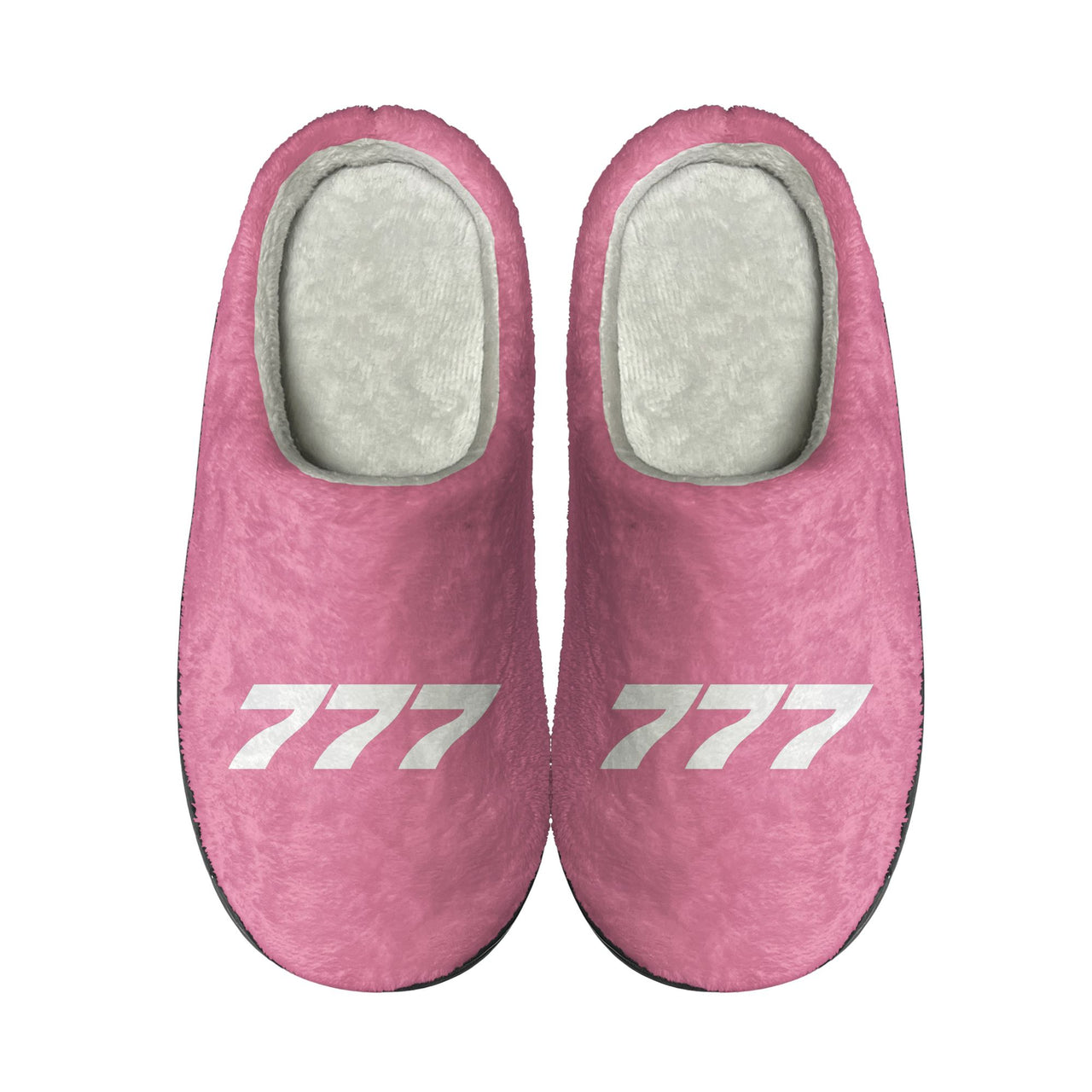 777 Flat Text Designed Cotton Slippers