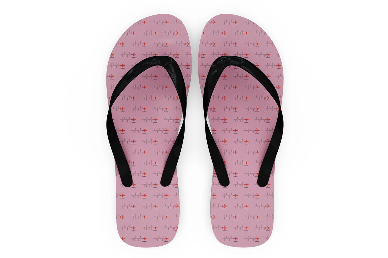 Aviation Heartbeats Designed Slippers (Flip Flops)