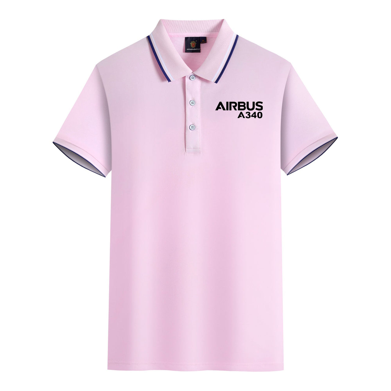 Airbus A340 & Text Designed Stylish Polo T-Shirts