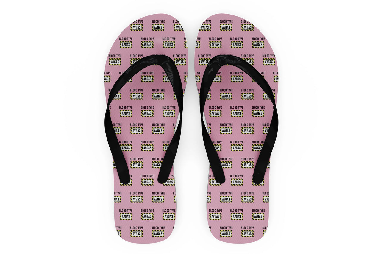 Blood Type AVGAS Designed Slippers (Flip Flops)