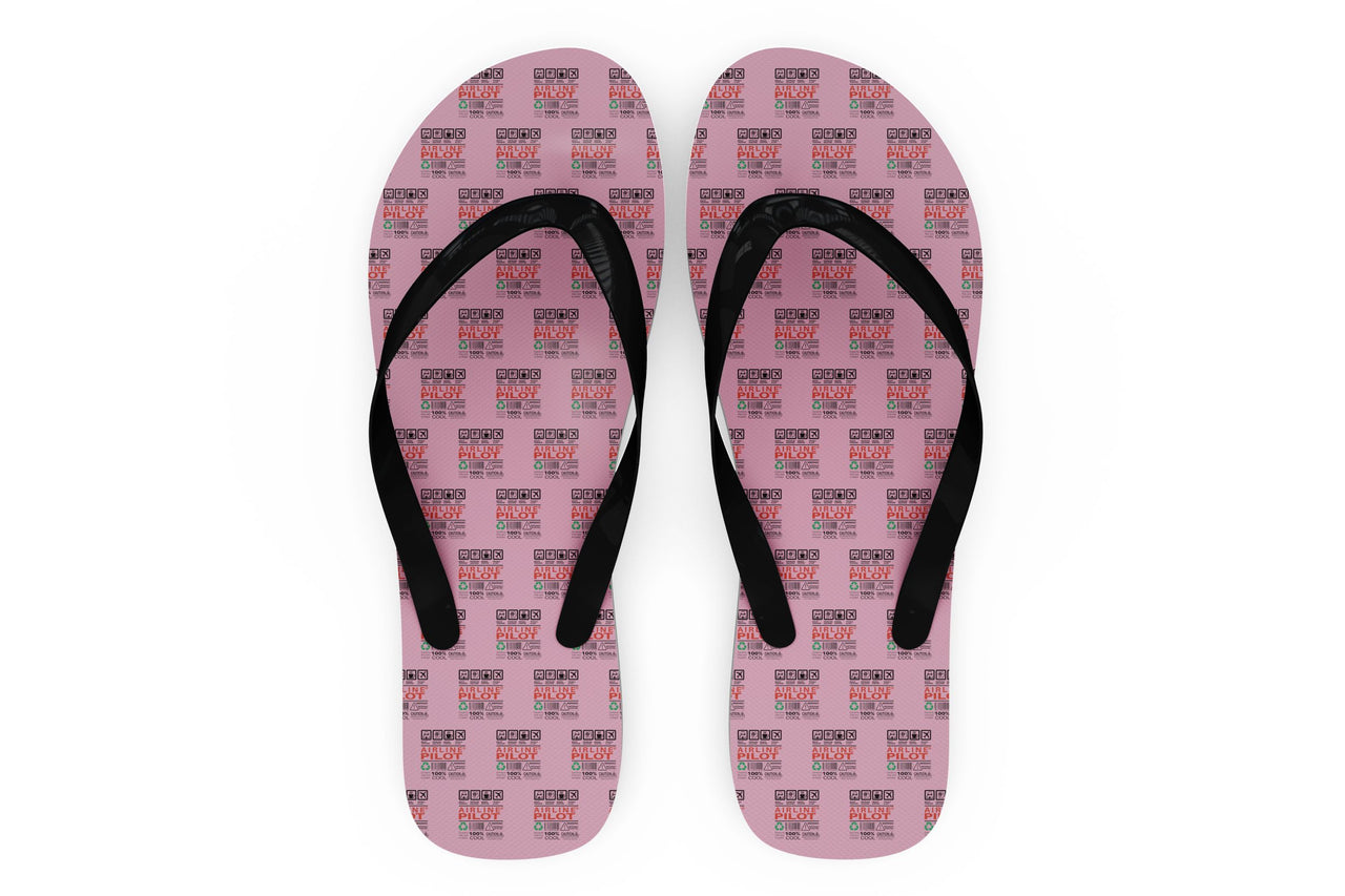 Airline Pilot Label Designed Slippers (Flip Flops)