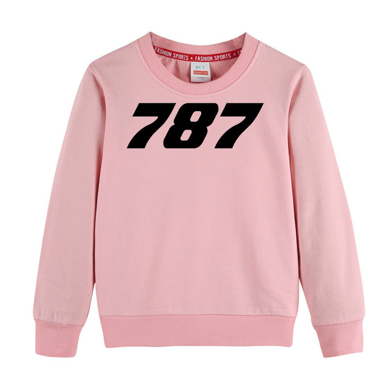 787 Flat Text Designed "CHILDREN" Sweatshirts