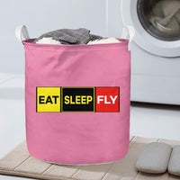 Thumbnail for Eat Sleep Fly (Colourful) Designed Laundry Baskets