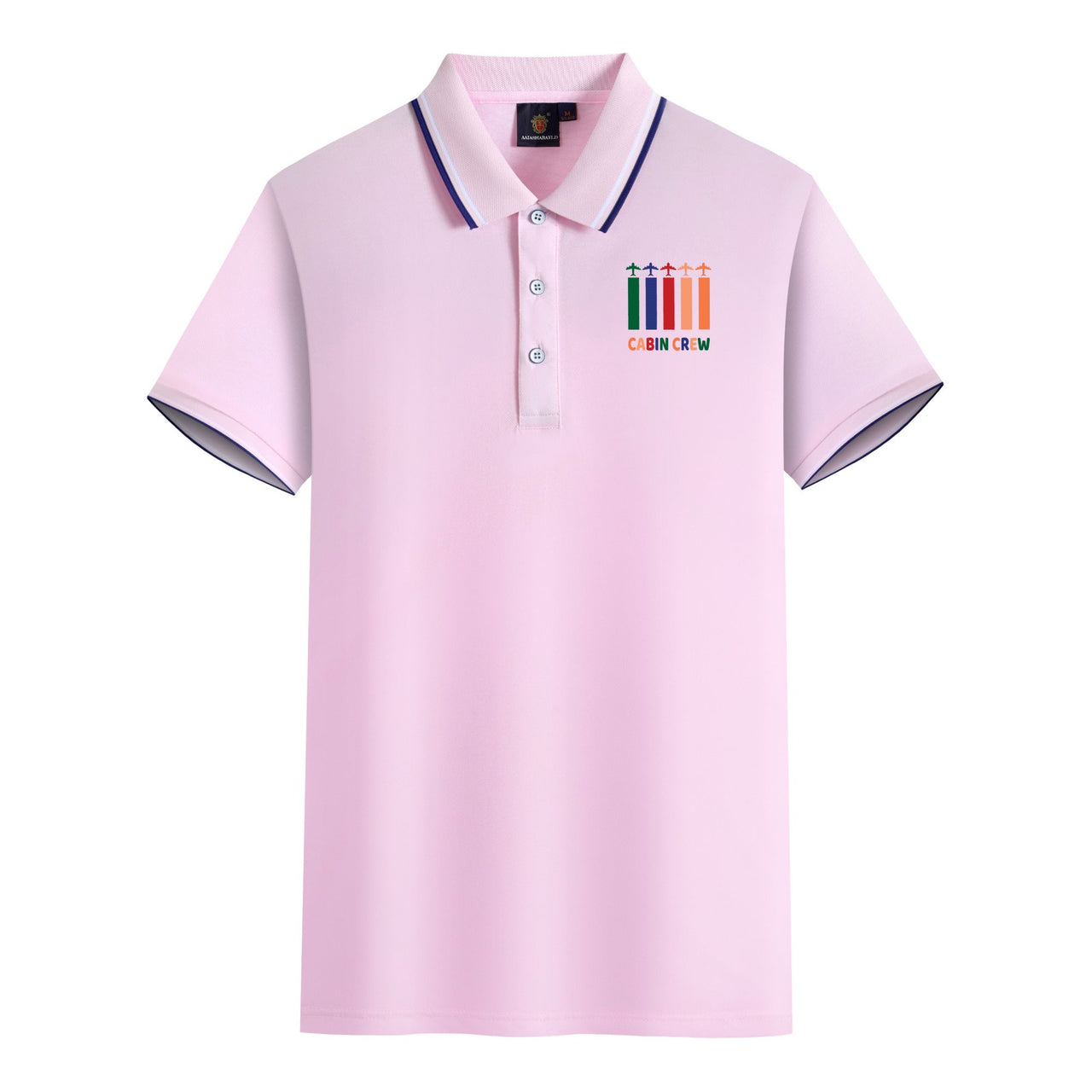 Colourful Cabin Crew Designed Stylish Polo T-Shirts