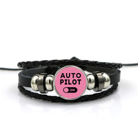Thumbnail for Auto Pilot ON Designed Leather Bracelets