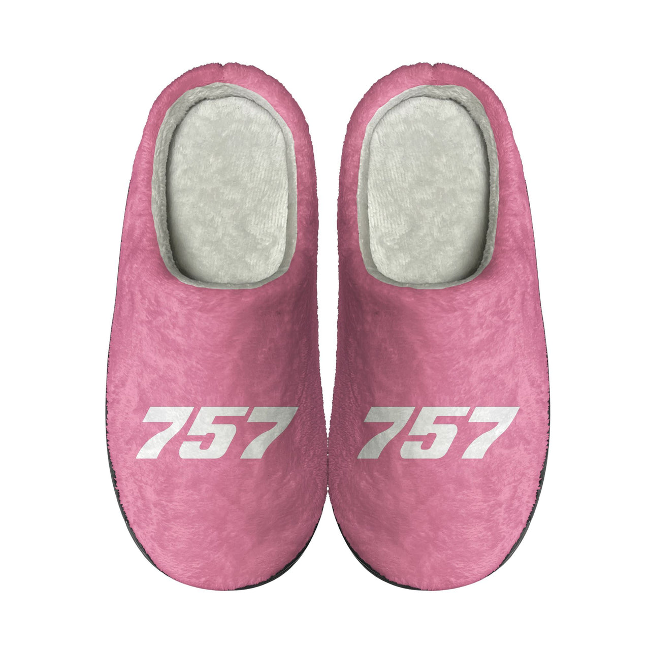 757 Flat Text Designed Cotton Slippers