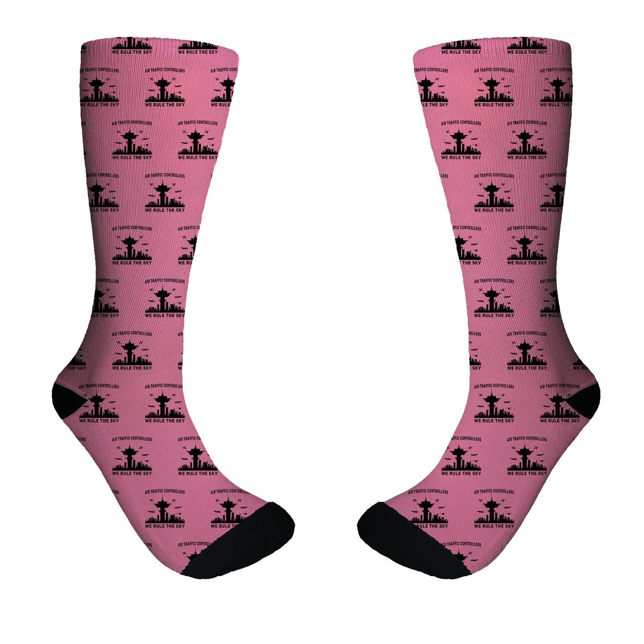 Air Traffic Controllers - We Rule The Sky Designed Socks