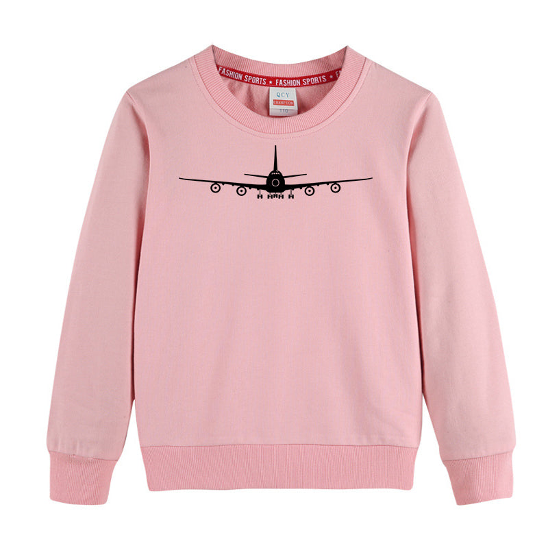 Boeing 747 Silhouette Designed "CHILDREN" Sweatshirts
