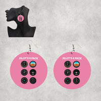 Thumbnail for Pilot's 6 Pack Designed Wooden Drop Earrings