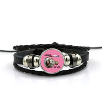 Thumbnail for Airbus A320 & V2500 Engine Designed Leather Bracelets