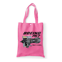Thumbnail for Boeing 757 & Rolls Royce Engine (RB211) Designed Tote Bags