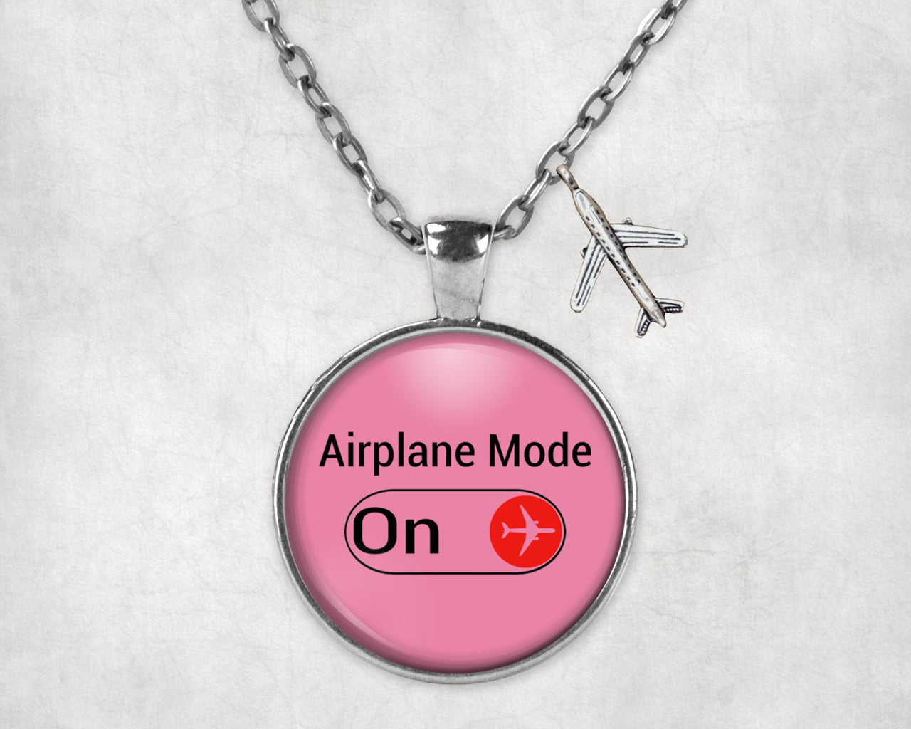 Airplane Mode On Designed Necklaces
