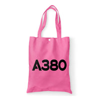 Thumbnail for A380 Flat Text Designed Tote Bags