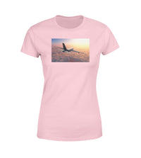Thumbnail for Super Cruising Airbus A380 over Clouds Designed Women T-Shirts