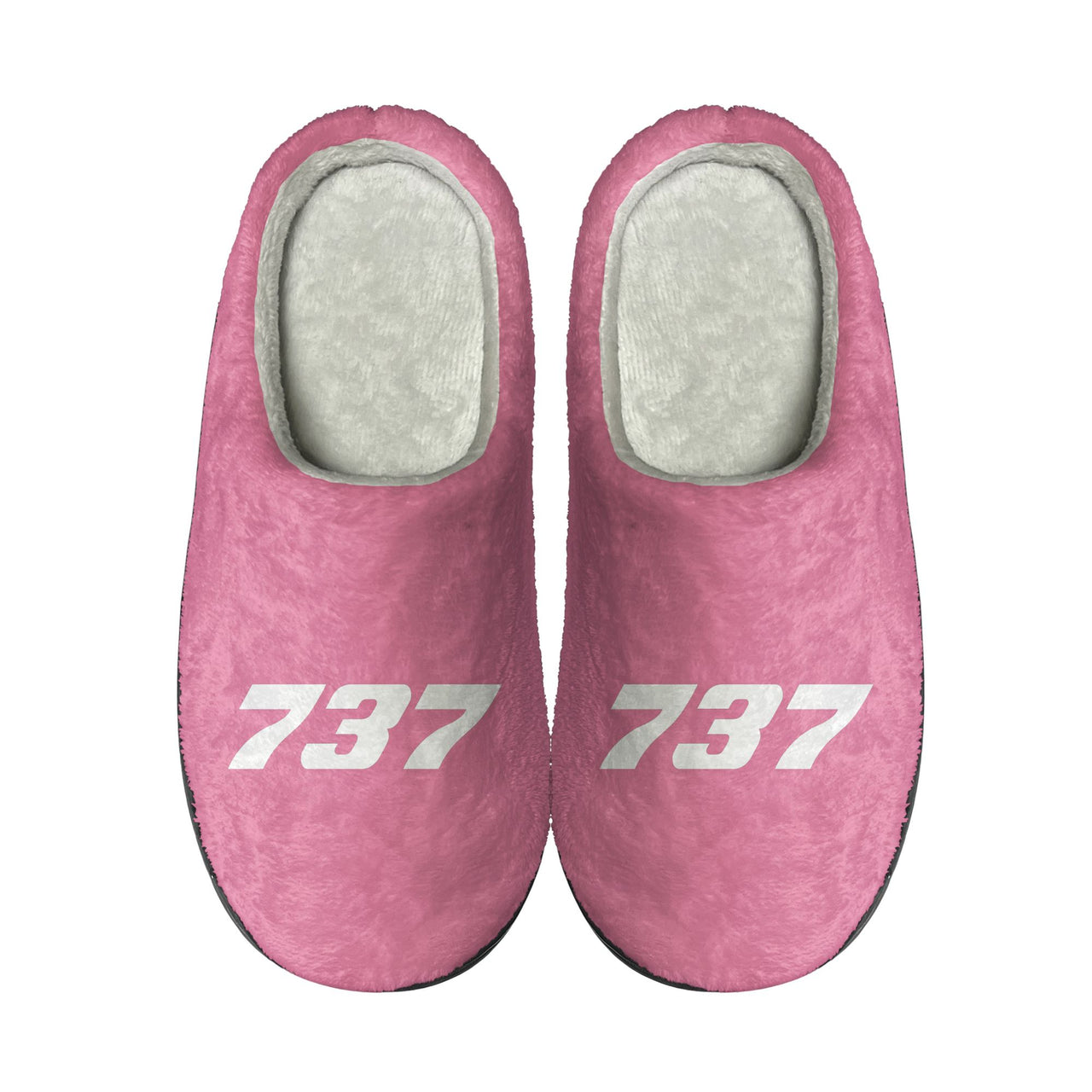 737 Flat Text Designed Cotton Slippers