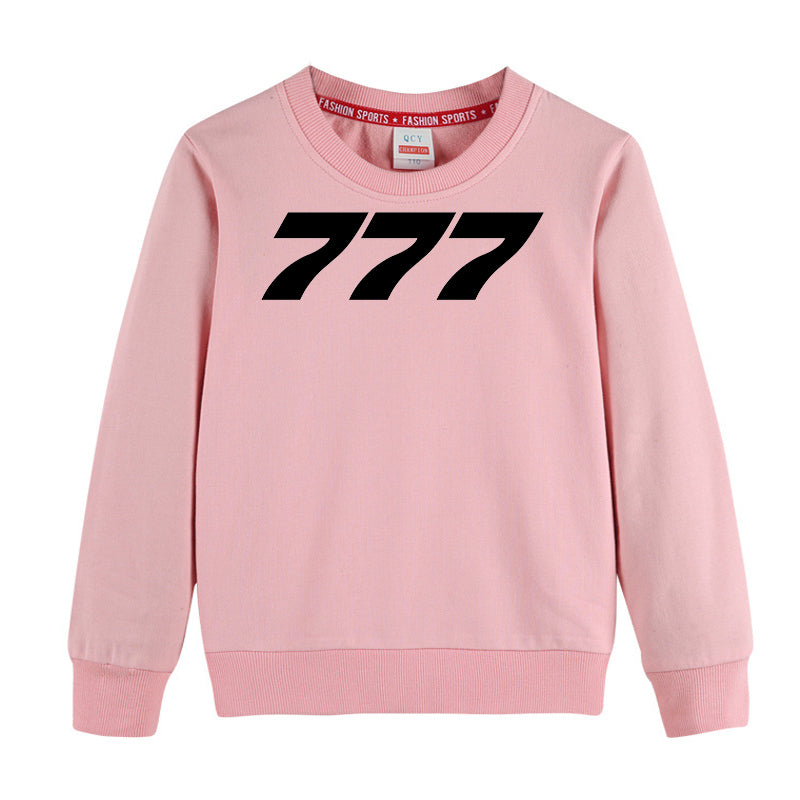 777 Flat Text Designed "CHILDREN" Sweatshirts