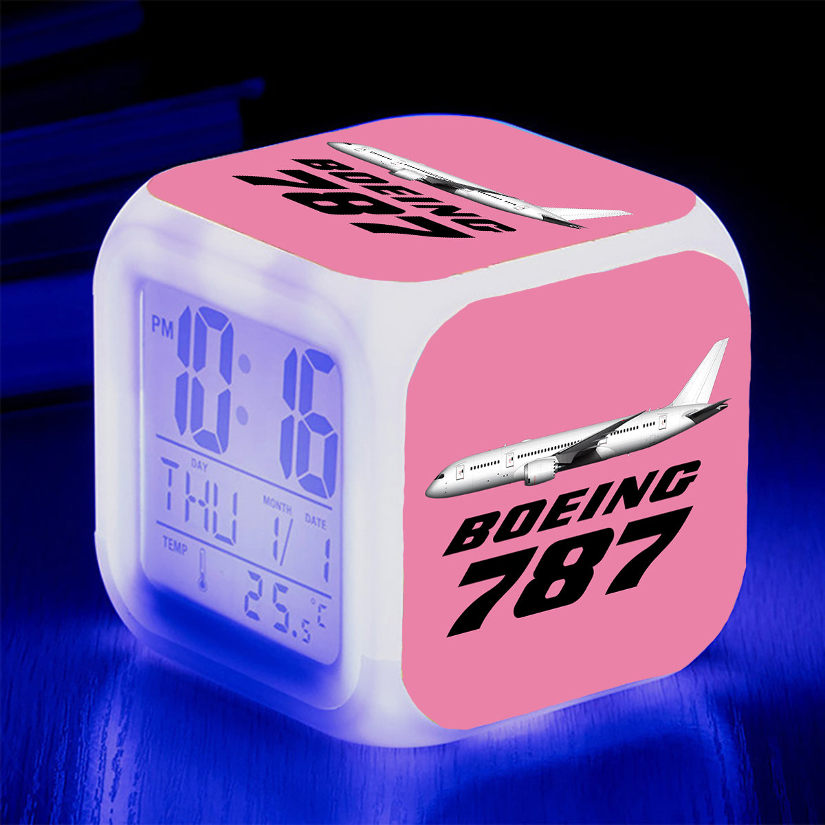 The Boeing 787 Designed "7 Colour" Digital Alarm Clock