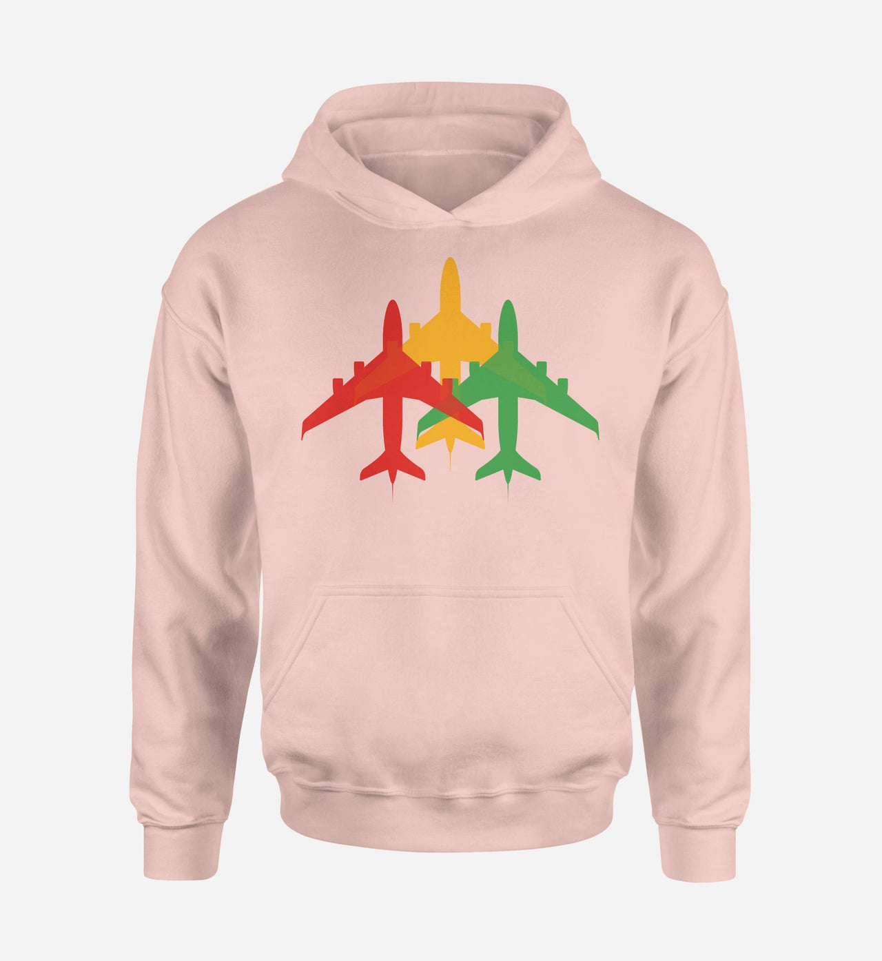 Colourful 3 Airplanes Designed Hoodies