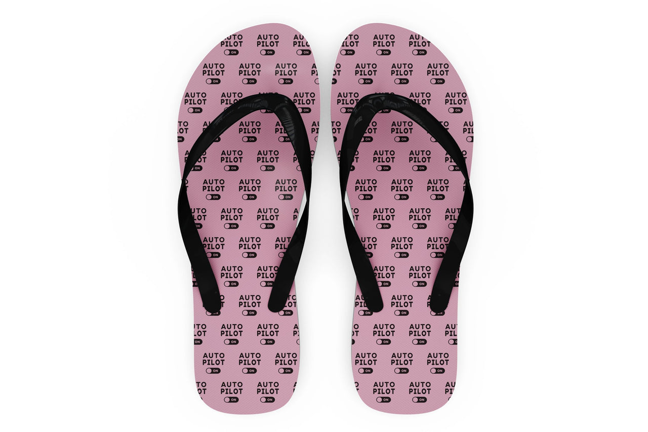 Auto Pilot ON Designed Slippers (Flip Flops)