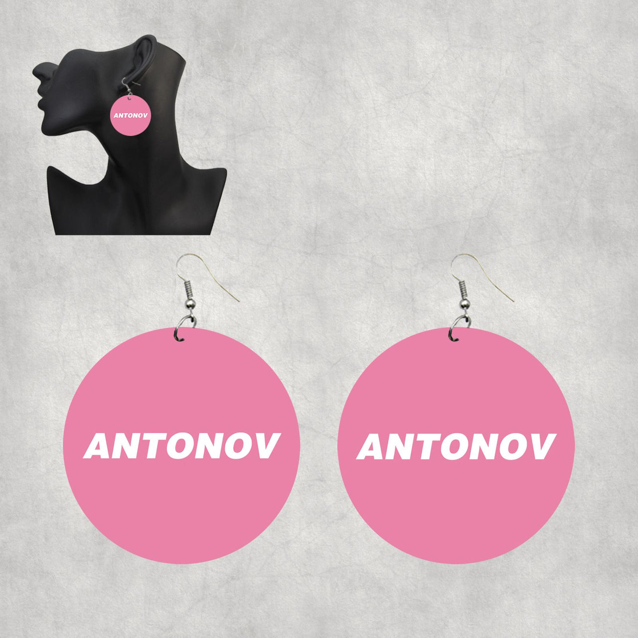 Antonov & Text Designed Wooden Drop Earrings