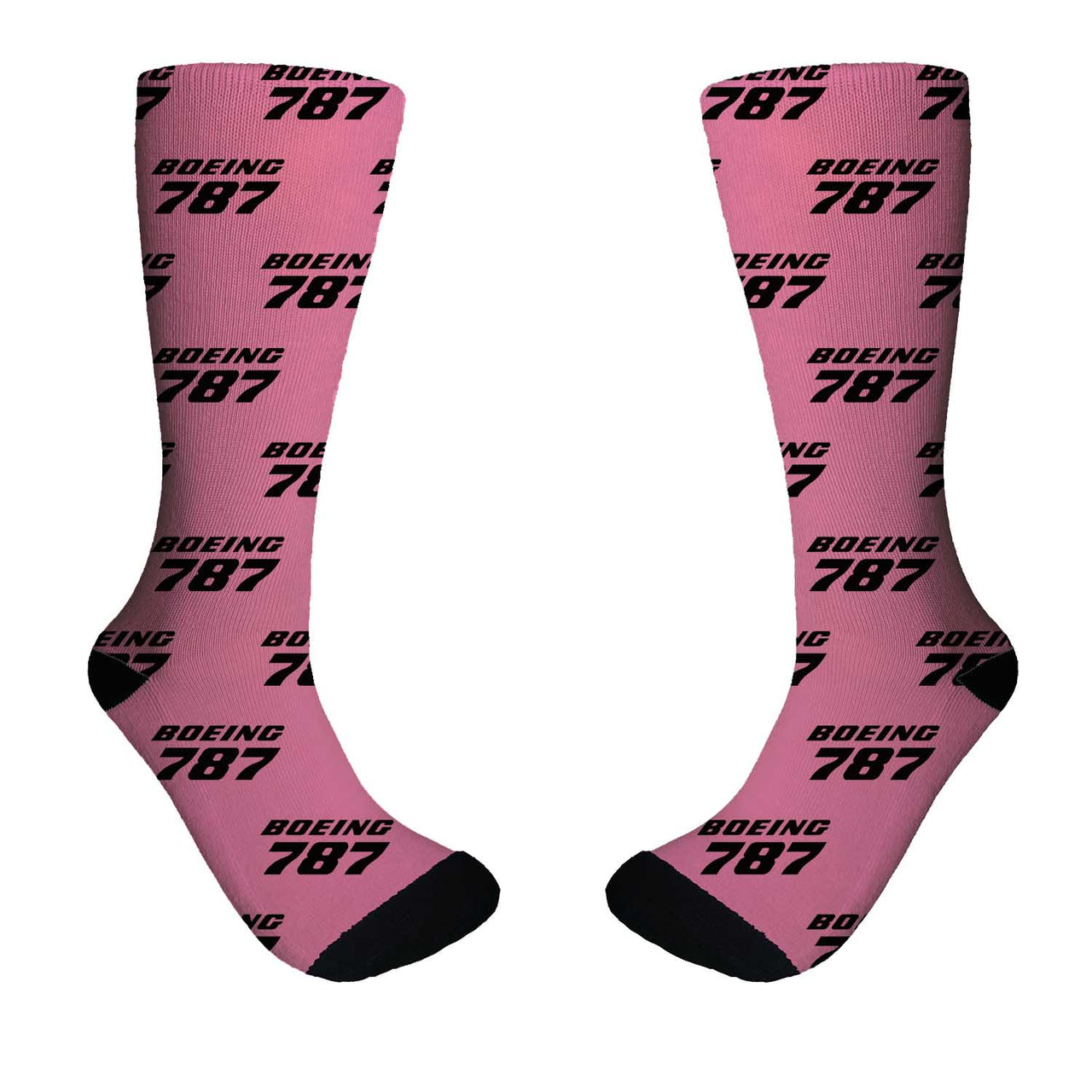 Boeing 787 & Text Designed Socks