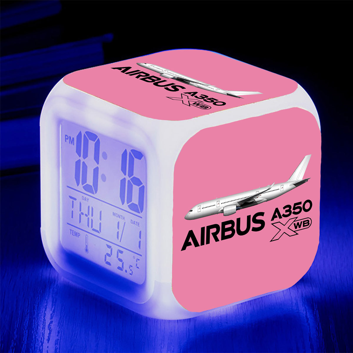 The Airbus A350 WXB Designed "7 Colour" Digital Alarm Clock