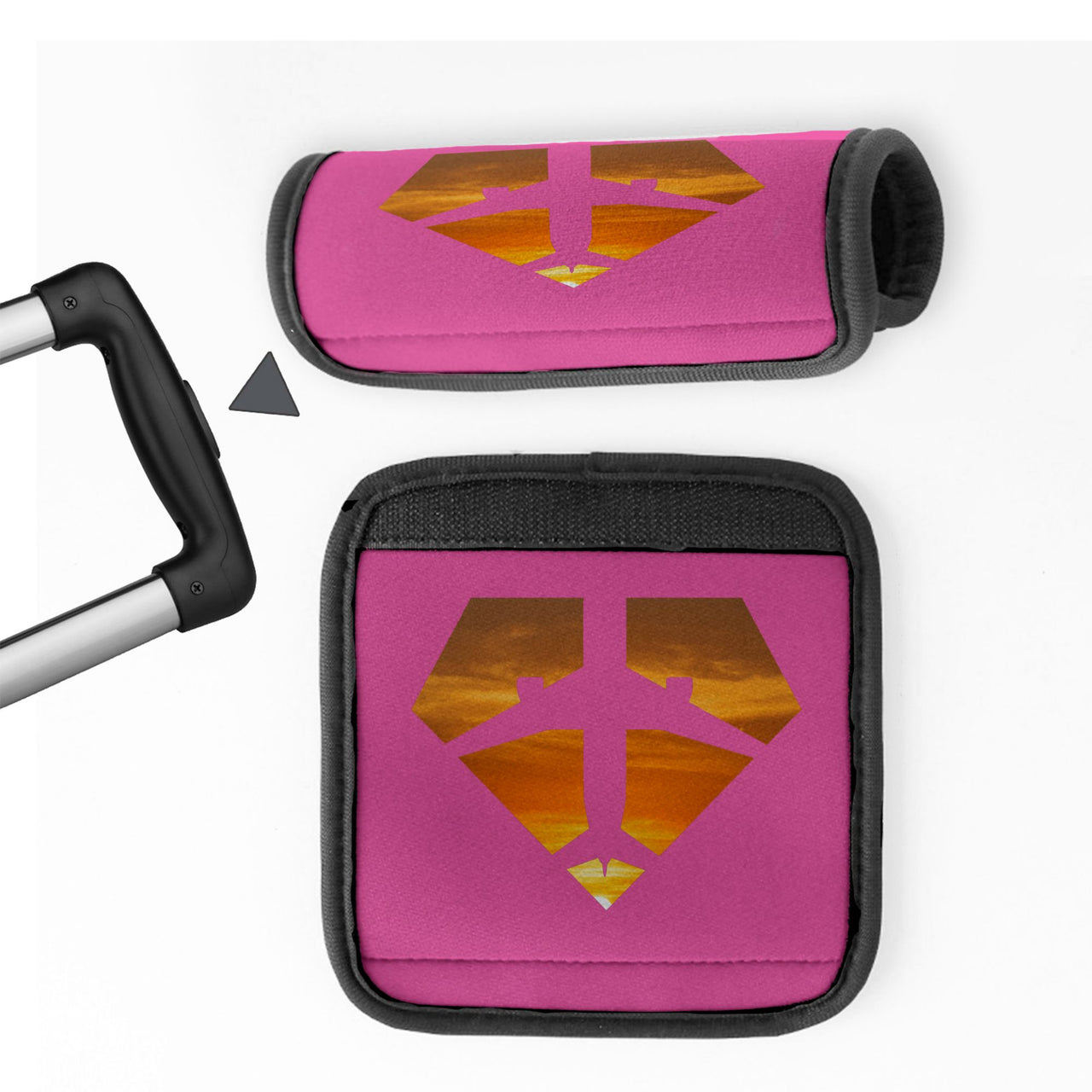Supermen of The Skies (Sunset) Designed Neoprene Luggage Handle Covers