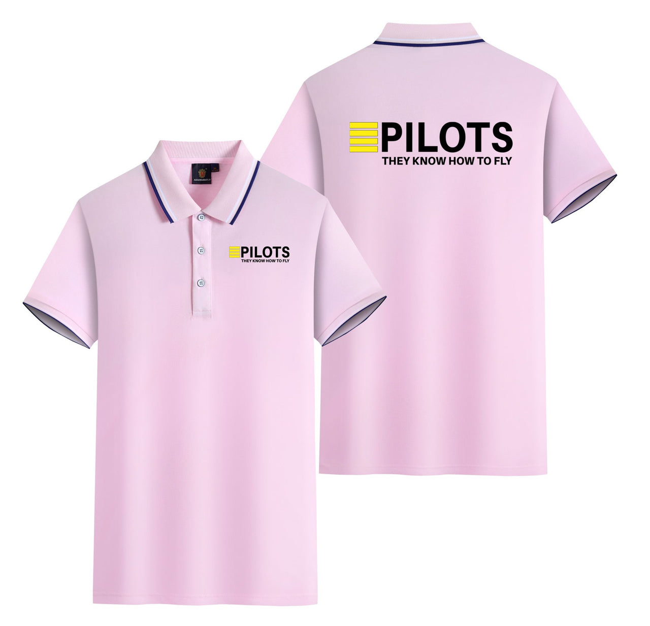 Pilots They Know How To Fly Designed Stylish Polo T-Shirts (Double-Side)