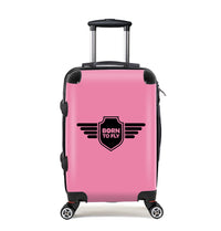 Thumbnail for Born To Fly & Badge Designed Cabin Size Luggages