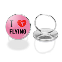 Thumbnail for I Love Flying Designed Rings