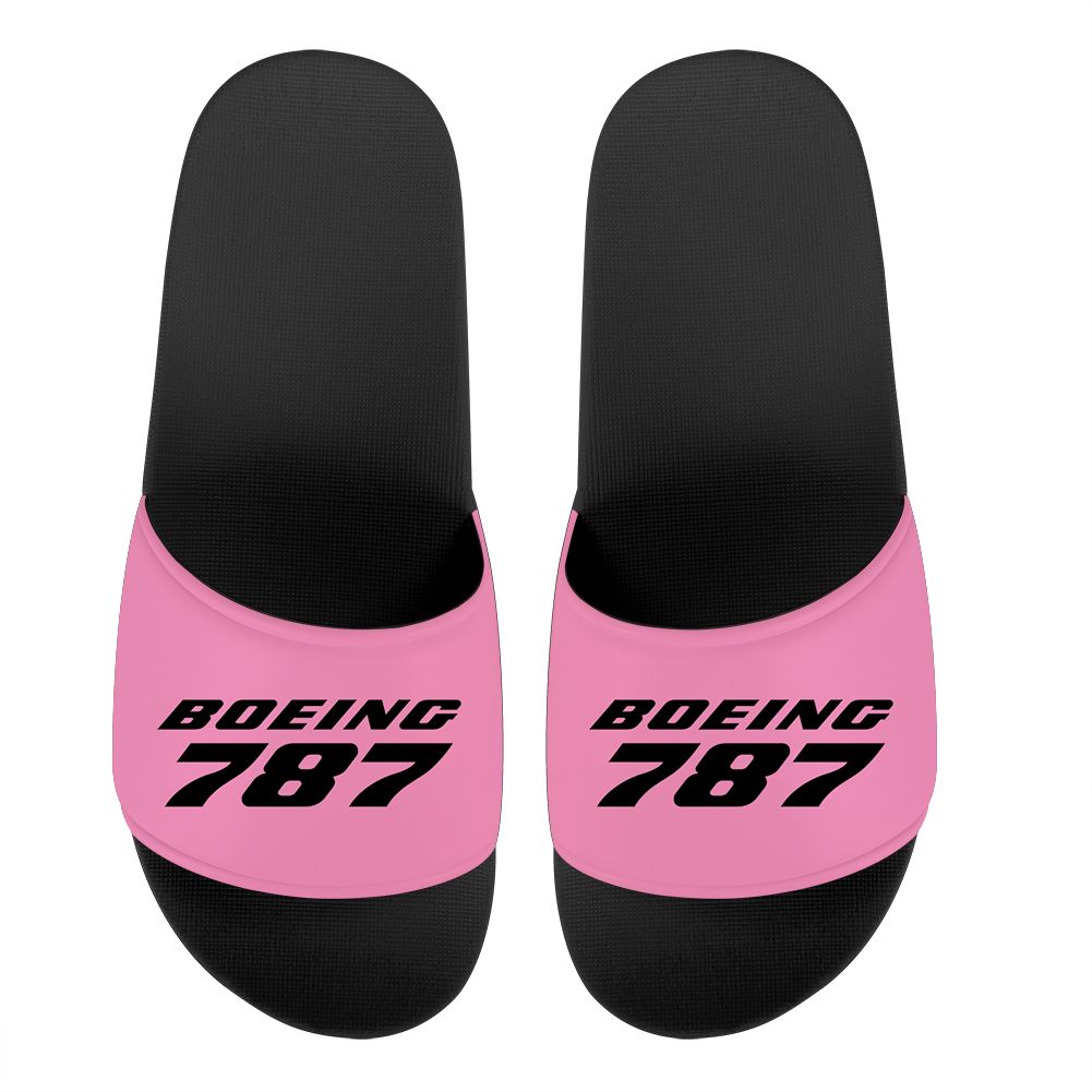 Boeing 787 & Text Designed Sport Slippers