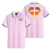 Thumbnail for Supermen of The Skies (Sunset) Designed Stylish Polo T-Shirts (Double-Side)