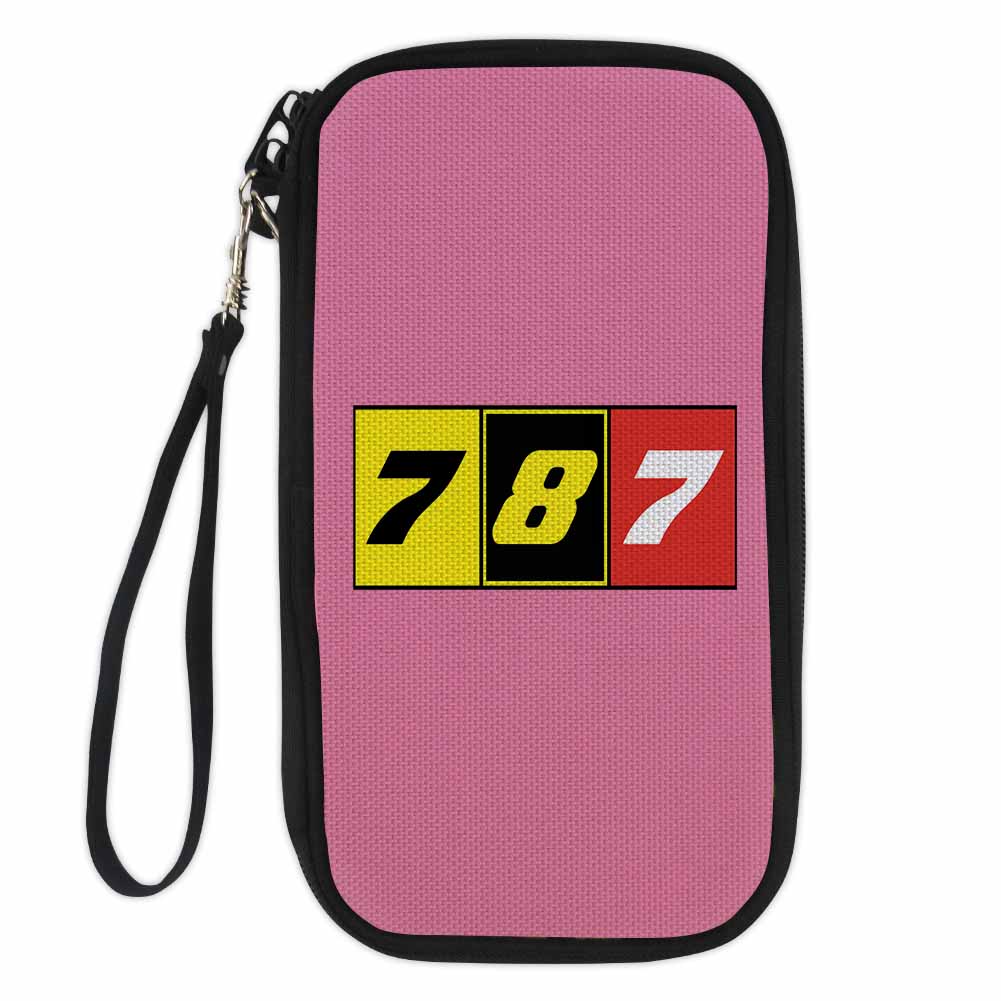 Flat Colourful 787 Designed Travel Cases & Wallets