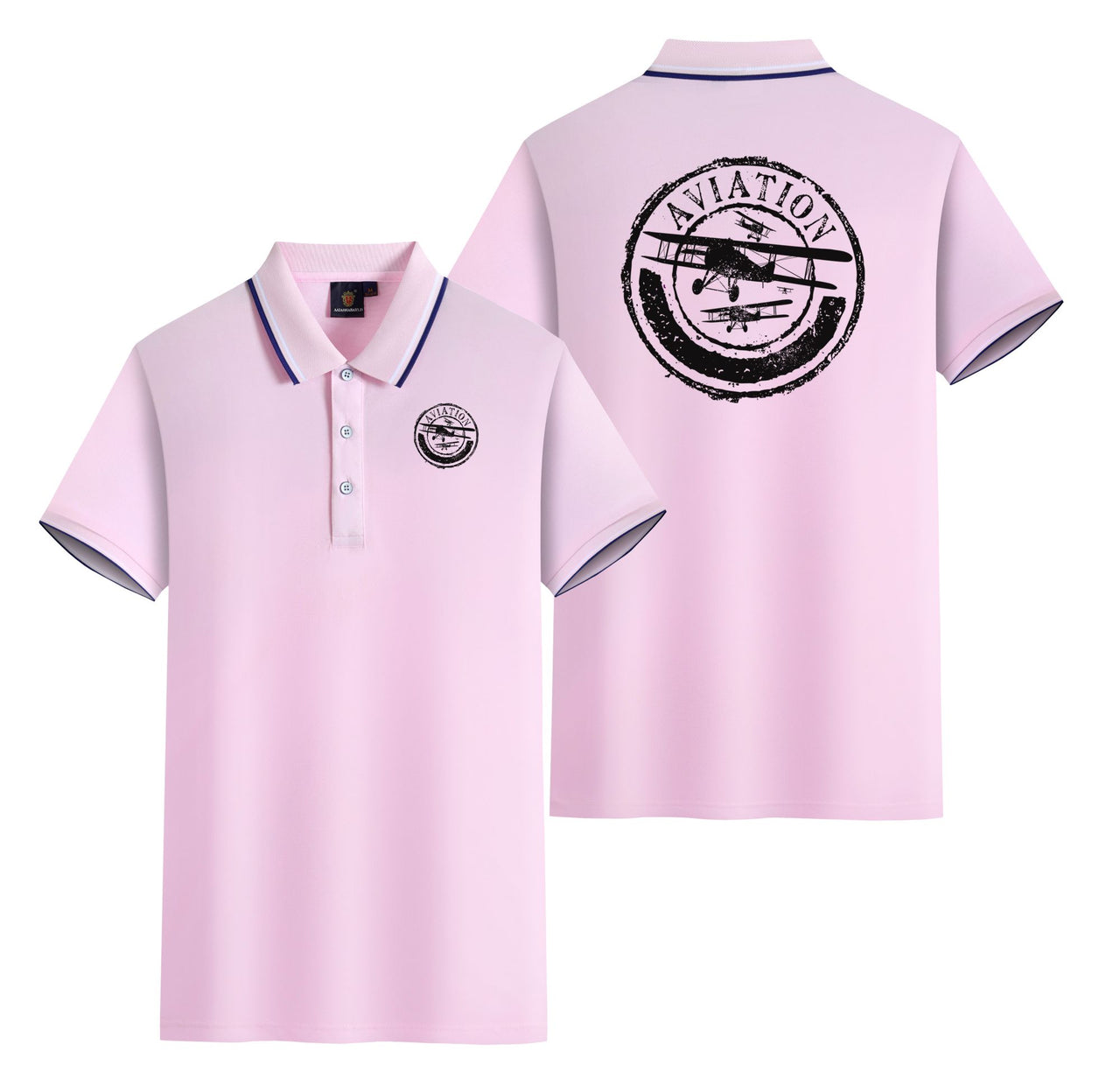 Aviation Lovers Designed Stylish Polo T-Shirts (Double-Side)