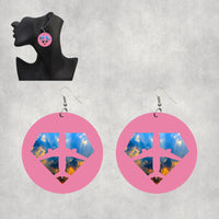 Thumbnail for Supermen of The Skies (Sunrise) Designed Wooden Drop Earrings