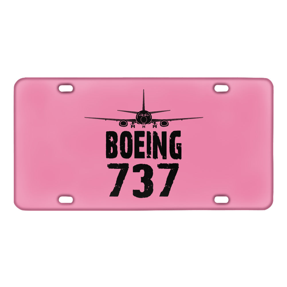 Boeing 737 & Plane Designed Metal (License) Plates