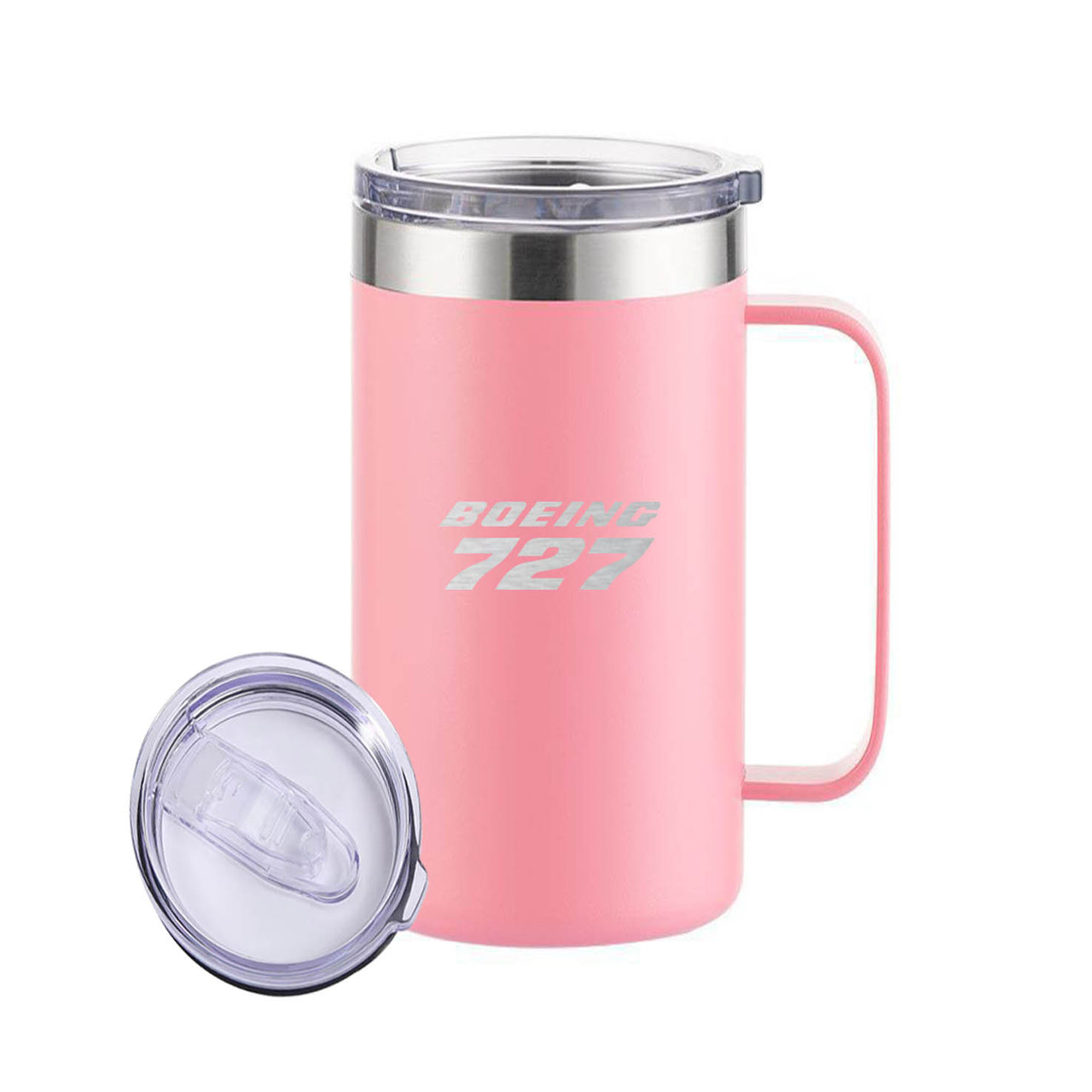 Boeing 727 & Text Designed Stainless Steel Beer Mugs