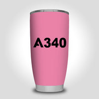 Thumbnail for A340 Flat Text Designed Tumbler Travel Mugs
