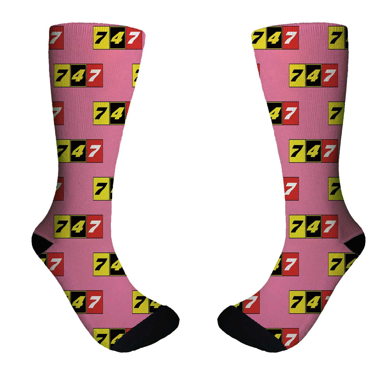 Flat Colourful 747 Designed Socks