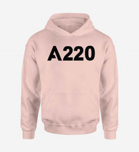Thumbnail for A220 Flat Text Designed Hoodies