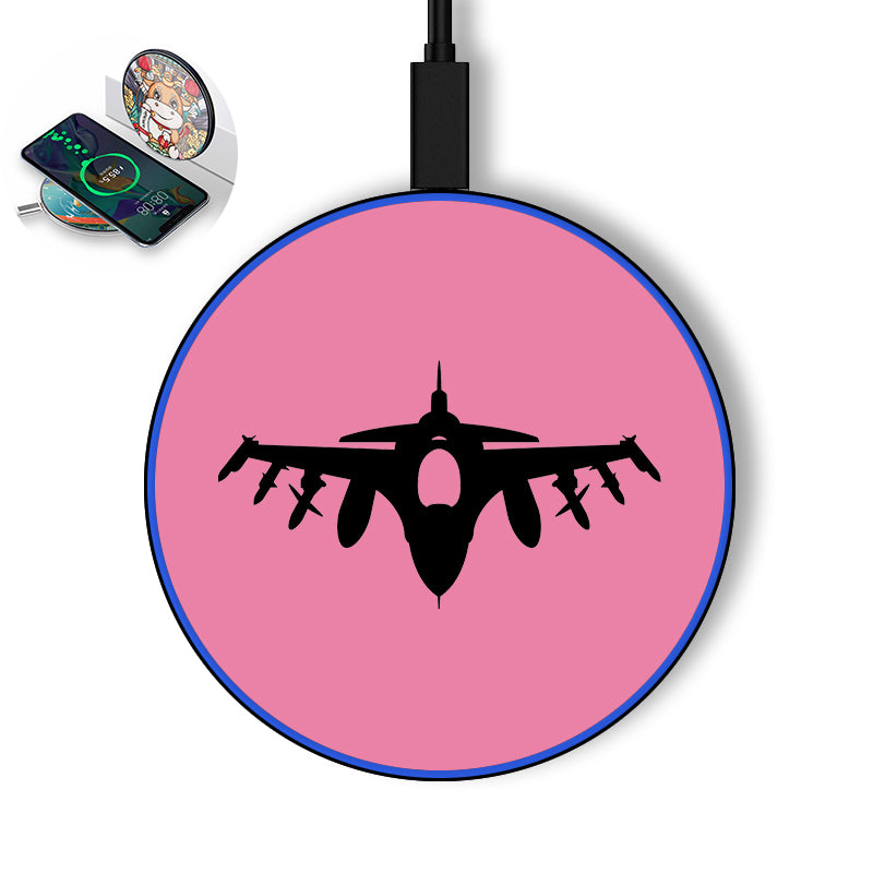 Fighter Jet 16 Silhouette Designed Wireless Chargers
