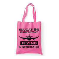 Thumbnail for Flying is Importanter Designed Tote Bags