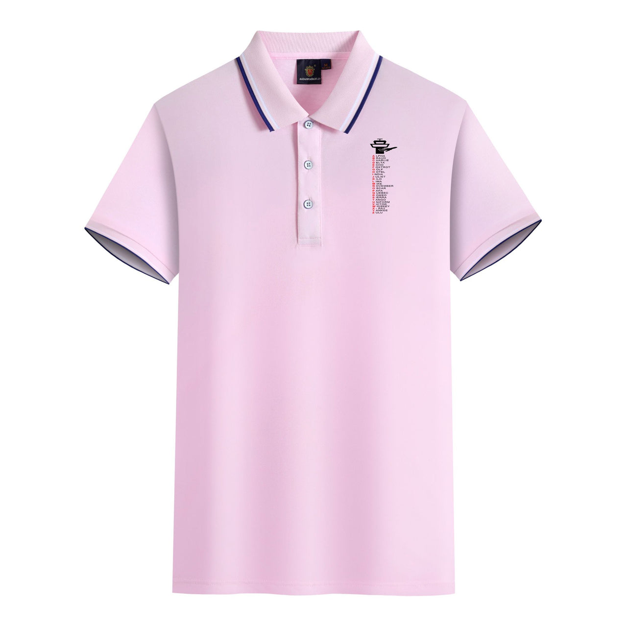 Aviation Alphabet Designed Stylish Polo T-Shirts
