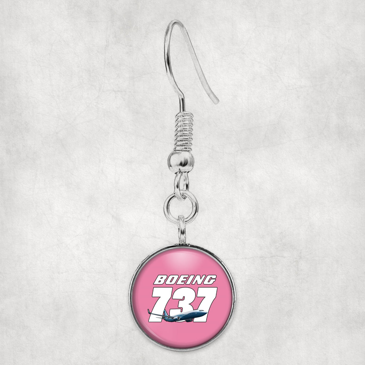 Super Boeing 737+Text Designed Earrings