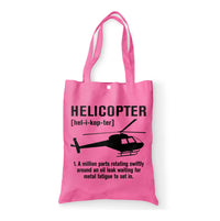 Thumbnail for Helicopter [Noun] Designed Tote Bags