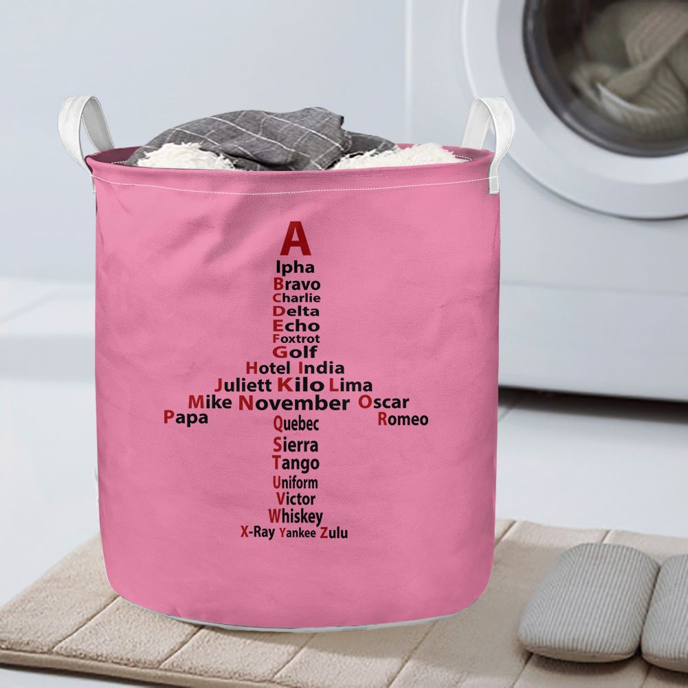 Airplane Shape Aviation Alphabet Designed Laundry Baskets