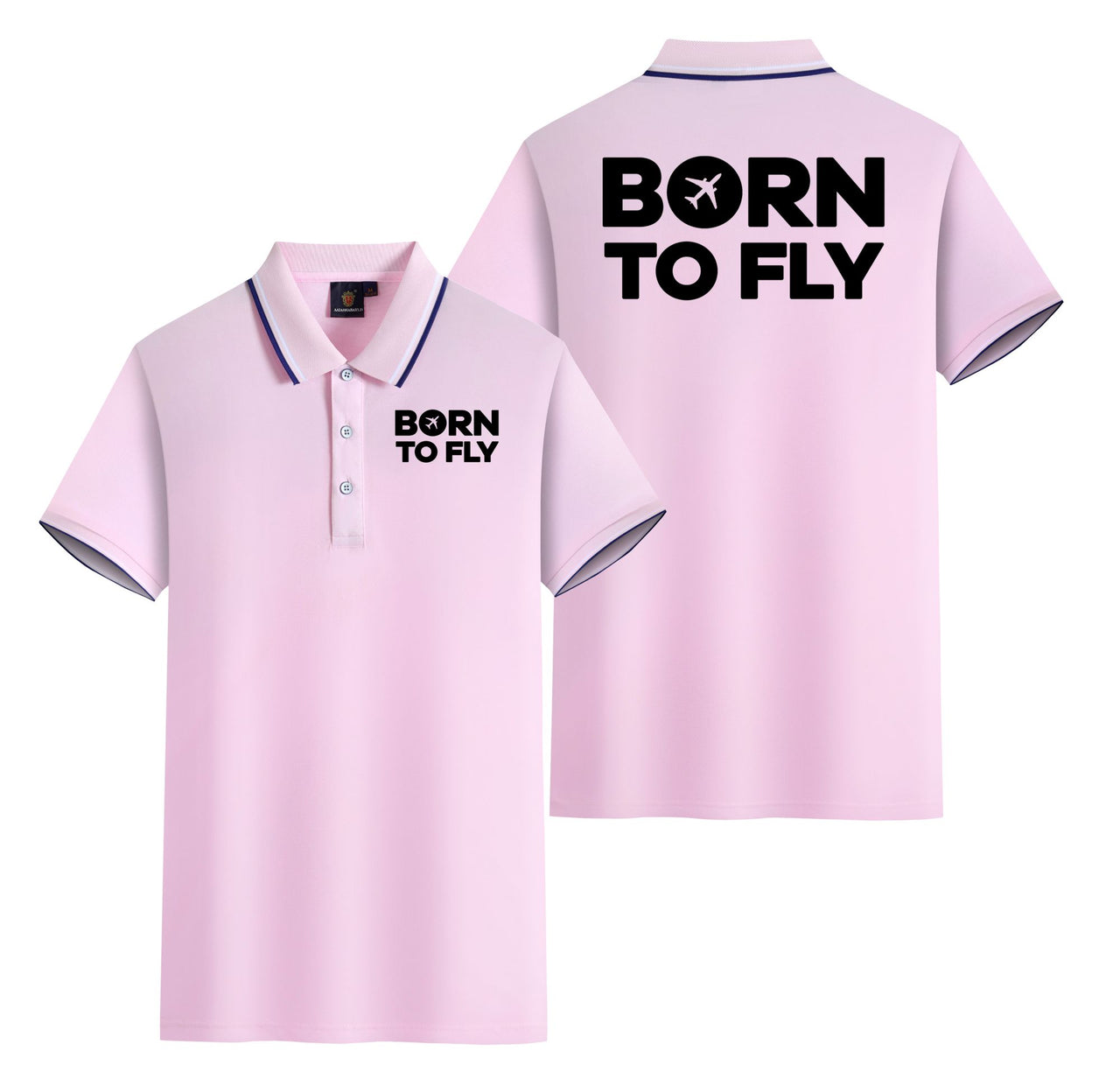 Born To Fly Special Designed Stylish Polo T-Shirts (Double-Side)