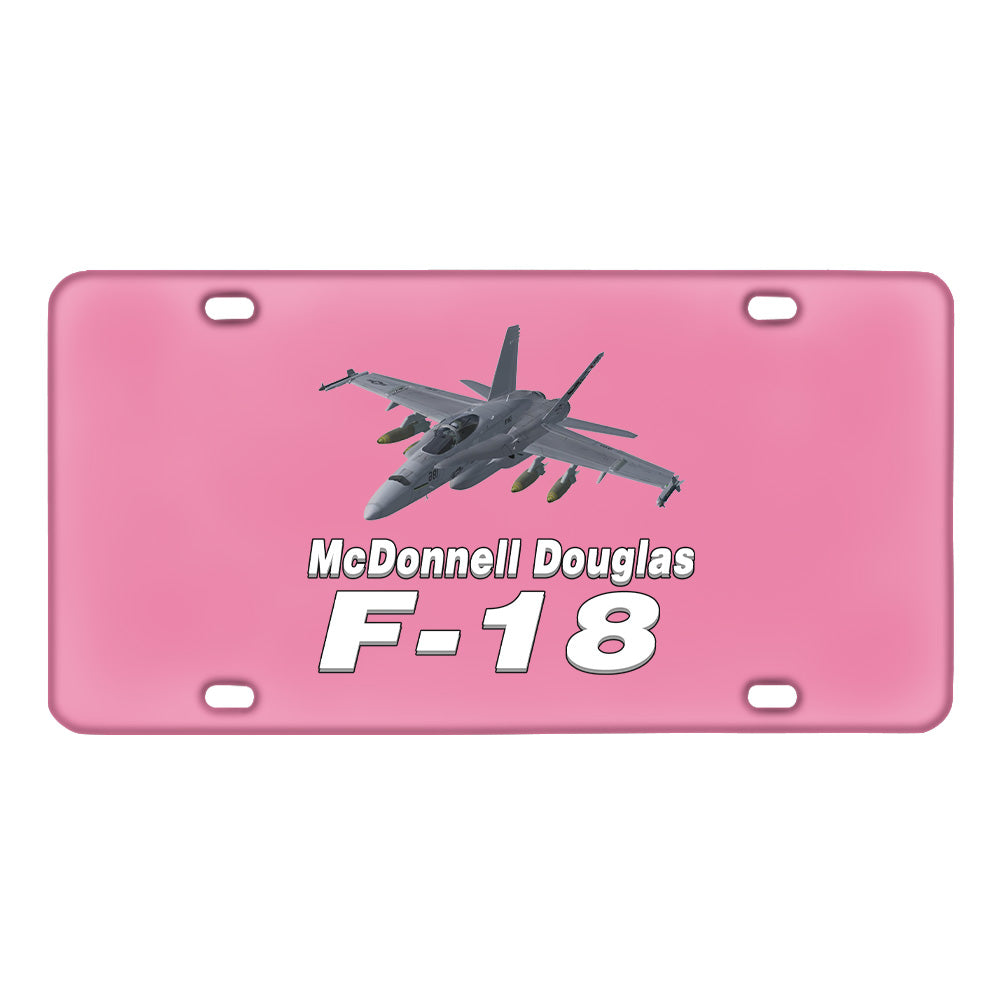The McDonnell Douglas F18 Designed Metal (License) Plates
